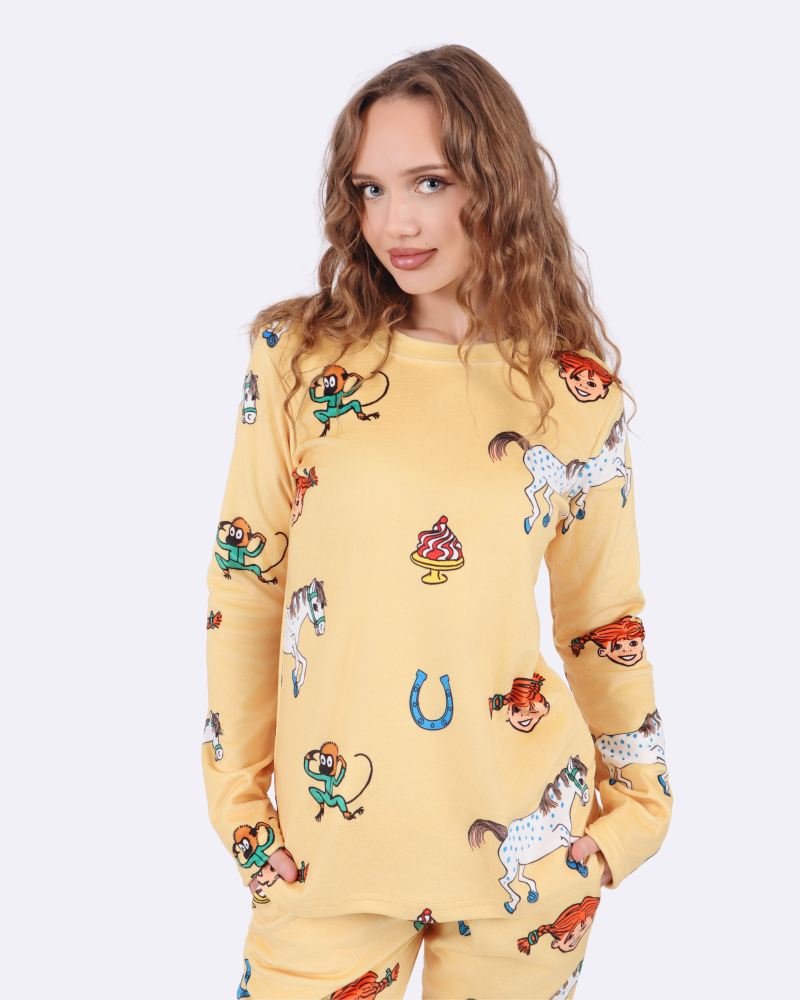 Pippi Yellow Velvet Pyjamas
