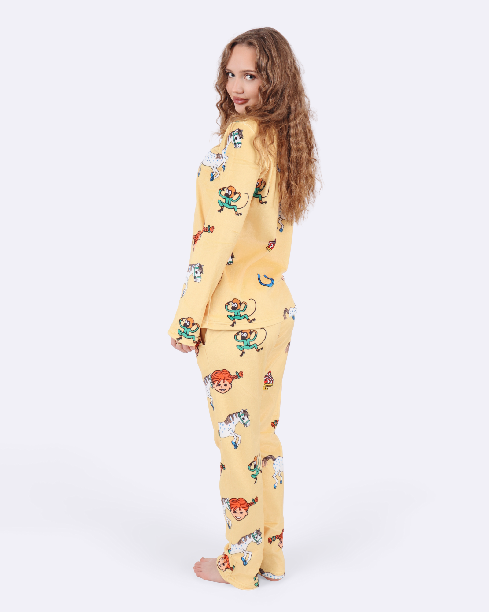 Pippi Yellow Velvet Pyjamas
