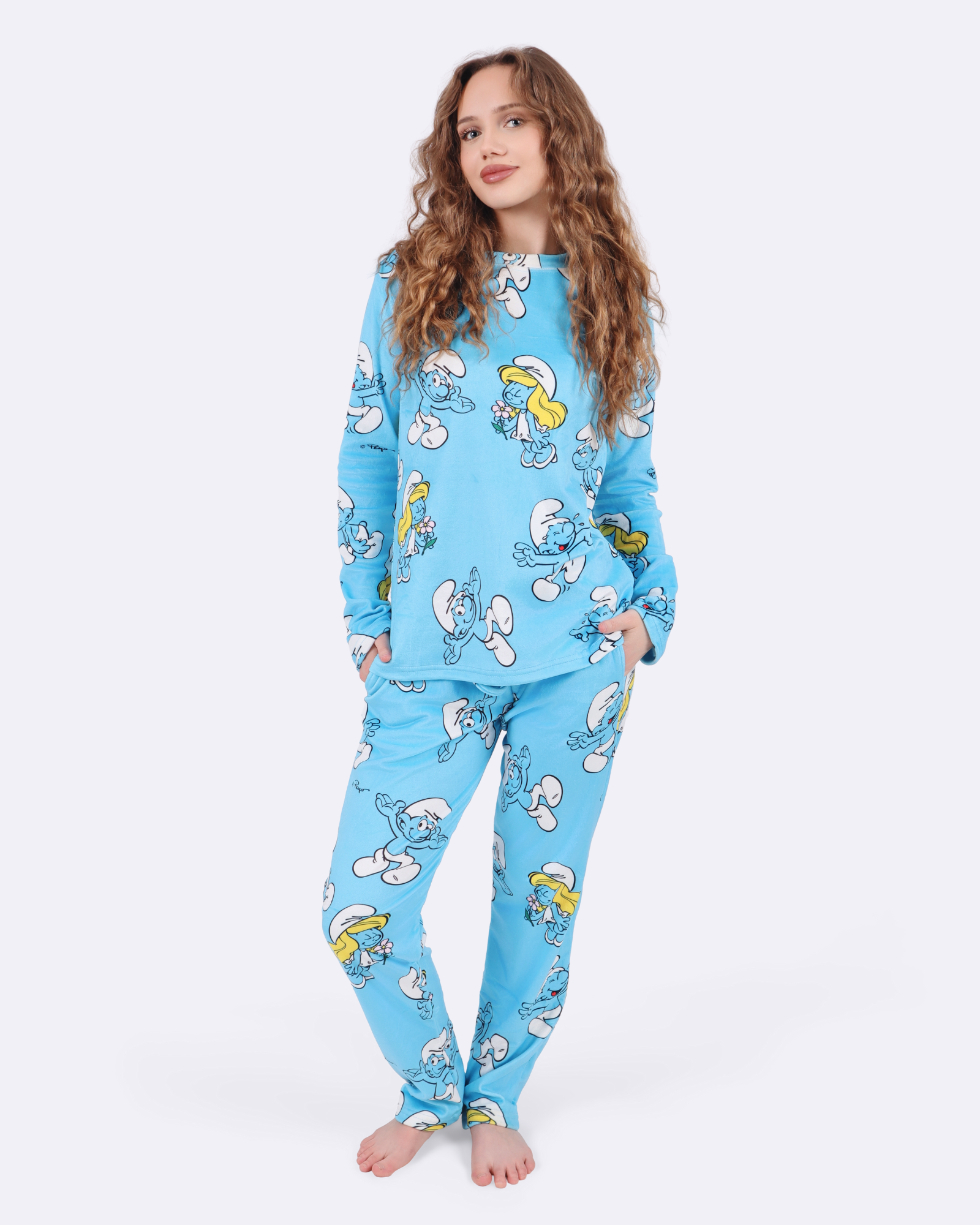 Smurfs Blue Velvet Pyjamas